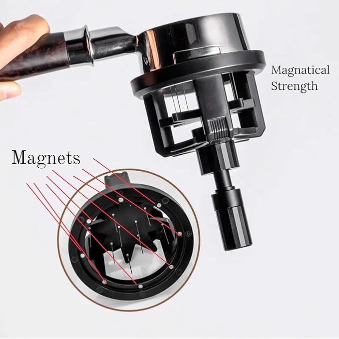 51mm WDT Espresso Tool – Adjustable Height Coffee Distributor & Leveler with Magnetic Base – 10 Stainless Steel Needles for 51mm Portafilters, Barista Espresso Stirrer & Even Extraction
