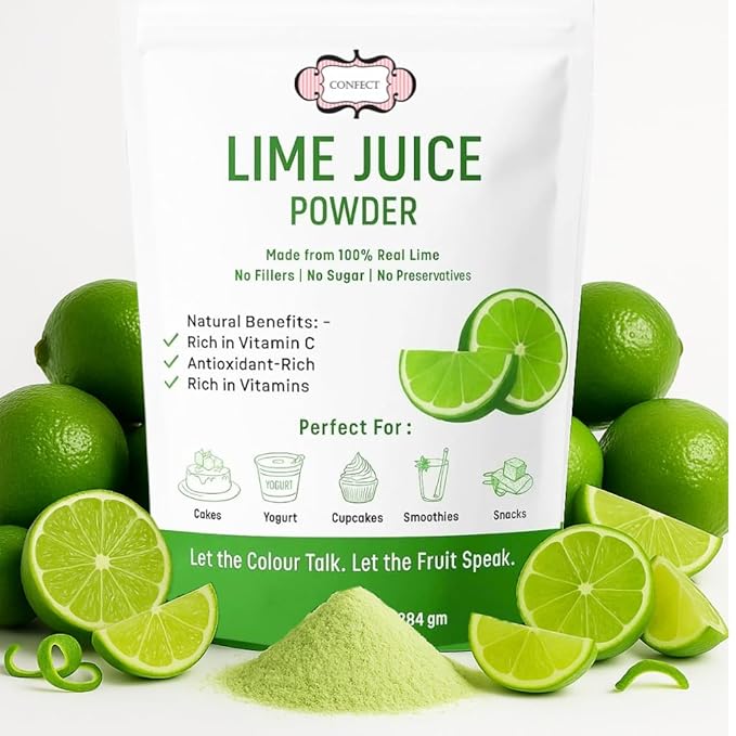 Confect Lime Powder | Pure & Natural Fruit Powder for Smoothies, Baking, Beverages, Juices, Tea & DIY Recipes | Vegan, Gluten-Free, No Added Sugar – 10 OZ