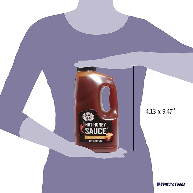 Sauce Craft Hot Honey, Back-of-House Ease for Quick Service Kitchens, Versatile Drizzle for Breakfast to Dessert, 0.5 Gallon