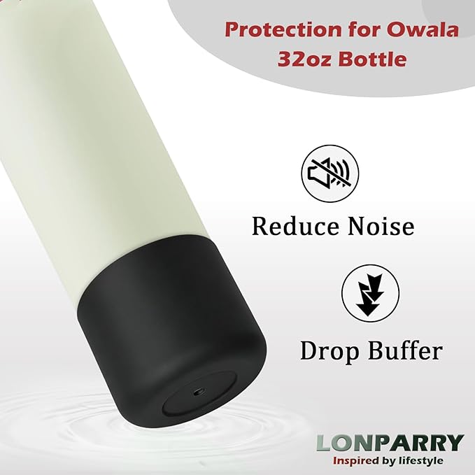 2-PCS Silicone Boot for Owala water bottle 32oz, Boots for Owala 32 oz Accessories - Protector Sleeve Anti-Slip & Scratch Rubber Bottom Cover for Free Sip,Twist,Flip Water Bottles