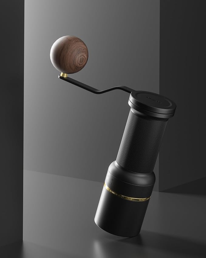 Cocinare ESSENCE DUO B38 Ultra Coffee Grinder - Electric Wireless 2-in-1 Removable Countertop Manual Grinder Kit, 80 Precision Setting, GhostEdge Burr - Design for Pour-over & Espresso(Obsidian Black)