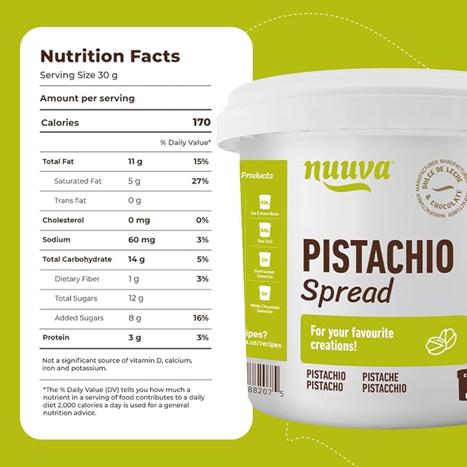Nuuva Foods Premium Dulce De Leche + Pistachio Spread Bundle | Perfect for Desserts, Baking, and Spreading | Each 2.5lbs