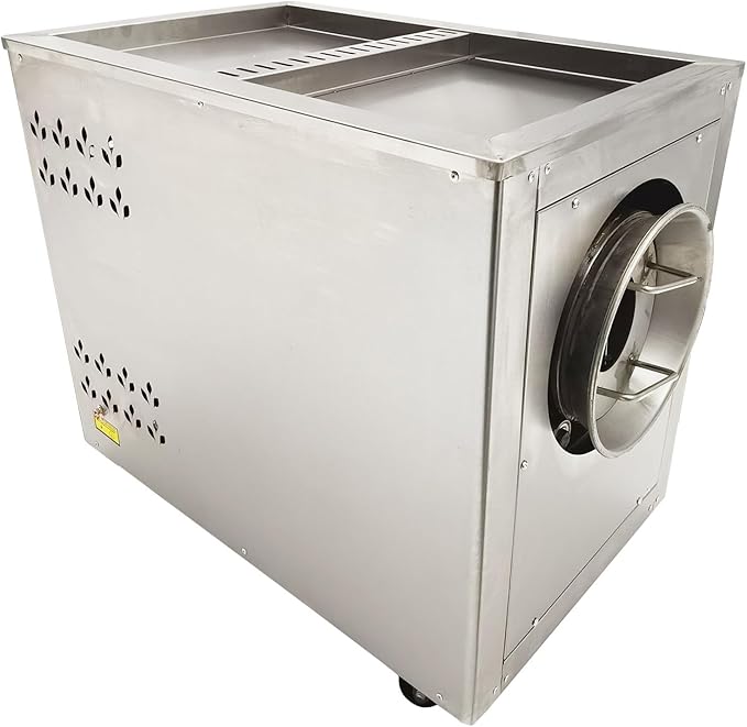 Commercial Automatic Gas Roaster Machine (0-300℃) 16.5LBS Stainless Steel Nut Roaster for Coffee Beans, Peanuts, Almonds 110V 1PH 80W