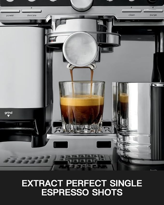 Single Cup Filter Basket Compatible with Ninja Luxe Cafe Accessories ES701, Stainless Steel Coffee Pressurized Porous Filter, Portafilter Basket Reusable Coffee Filter for Ninja Luxe Cafe
