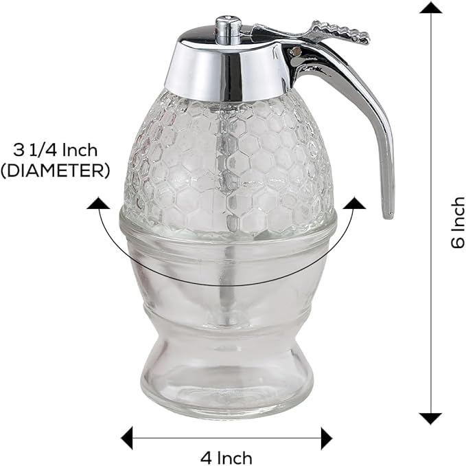 Mrs. Anderson’s Baking Syrup Honey Dispenser, Glass with Storage Stand, 8-Ounce Capacity