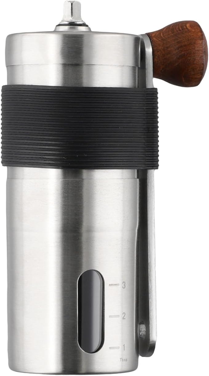 Deskbloom Manual Coffee Grinder Stainless Steel Portable Hand Crank Adjustable Coarseness Conical Burr for Espresso Pour Over Drip Cold Brew