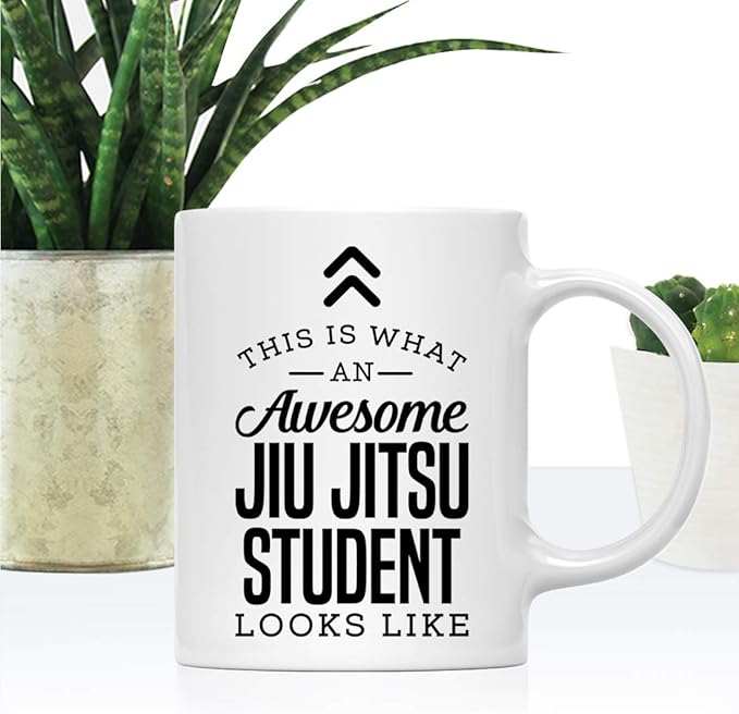 Andaz Press 11oz. Ceramic Coffee Tea Mug Thank You Gift, This is What an Awesome Jiu Jitsu Student Looks Like, 1-Pack, Birthday Christmas Gift Ideas Coworker Him Her, Includes Gift Box
