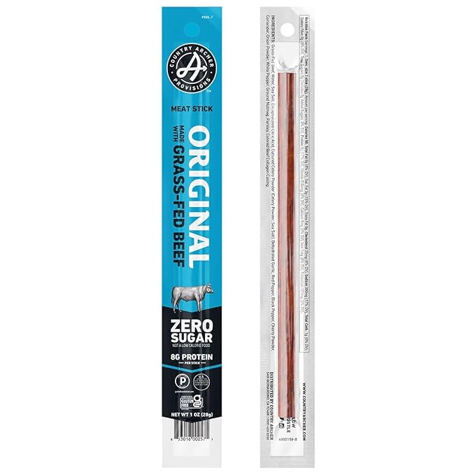 Archer Jerky Original Beef Jerky Sticks - Grass-Fed Beef Sticks Individually Wrapped, Bulk Protein Snack Packs, Gluten Free, Paleo, Keto - 1 oz (Pack of 36)