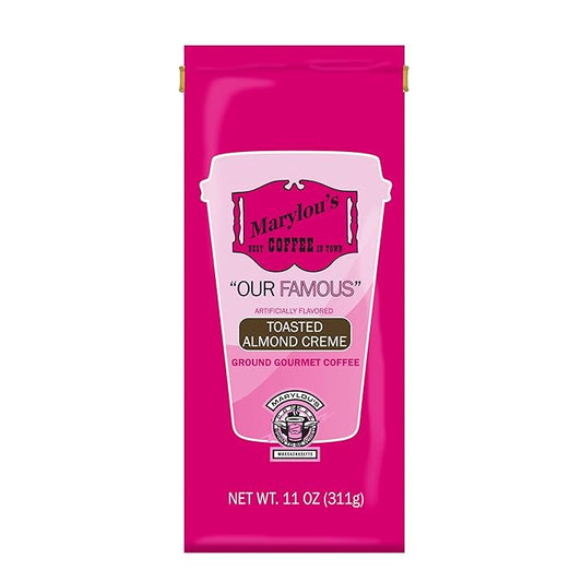 Marylou’s Coffee – Toasted Almond Creme Flavored Coffee Ground Gourmet Coffee – 11 oz