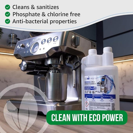 Caffenu Milk Frother Cleaner for Coffee Machines. Alkaline Up to 32 Cleans
