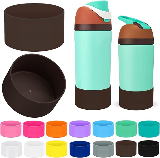 2PCS Silicone Protector Boots Compatible with Owala Kids 16oz & 14oz, Accessories for 12oz - Anti-Slip, Scratch-Resistant, Suitable for School, Outdoor, Easy Grip
