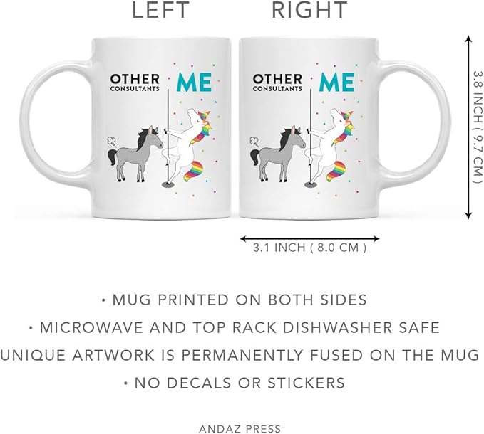 Andaz Press Funny Quirky 11oz. Ceramic Coffee Tea Mug - Thank You Gift, Horse Unicorn, 1-Pack, Birthday Ideas for Coworker Him Her, Gift Box