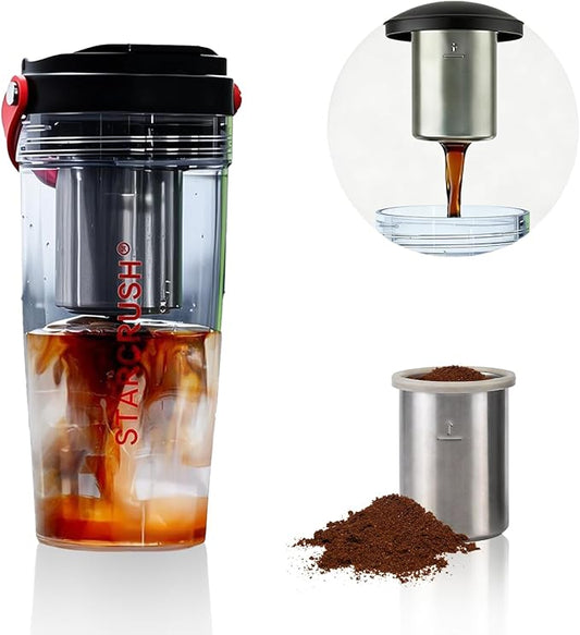 Portable Electric Espresso Maker, 20oz Insulated Stainless Steel Extraction Coffee Cup,Fast Brew with Pressure, Rechargeable, Leak Proof, BPA Free, Ideal for Travel,Commute and Office