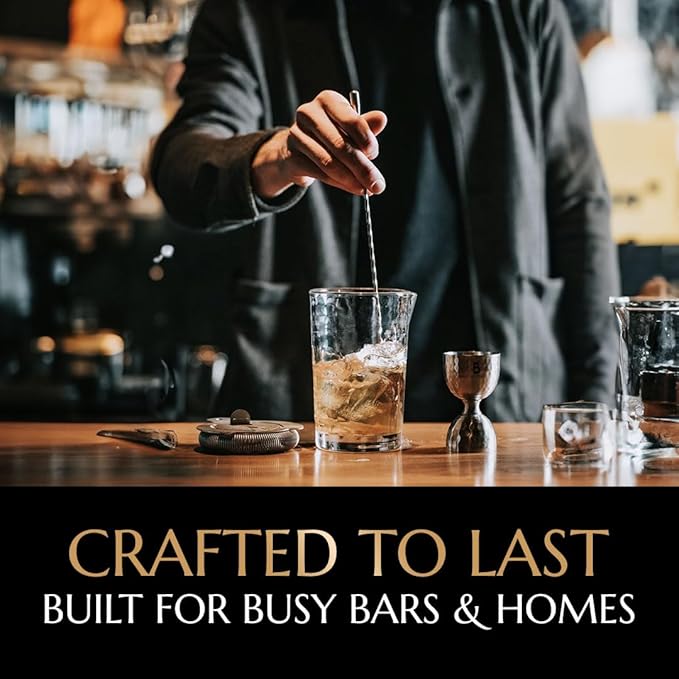 Teardrop Barspoon by Bull In China - 12" / 30cm Rainbow Weighted Cocktail Stirring Spoon With Spiral Pattern for Bars & Bartenders