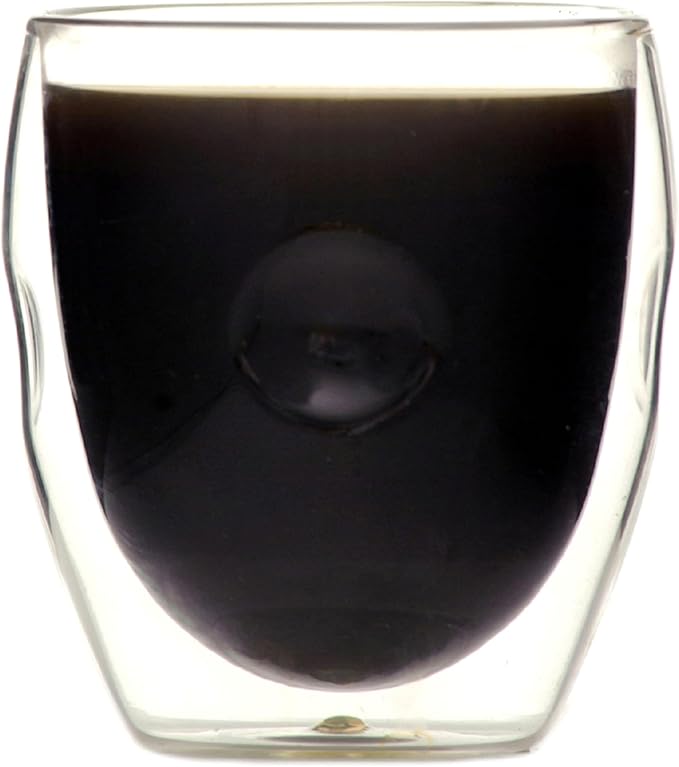 Moderna Artisan Series Double Wall 8 oz Beverage Glasses - Set of 8 Drinking Glasses