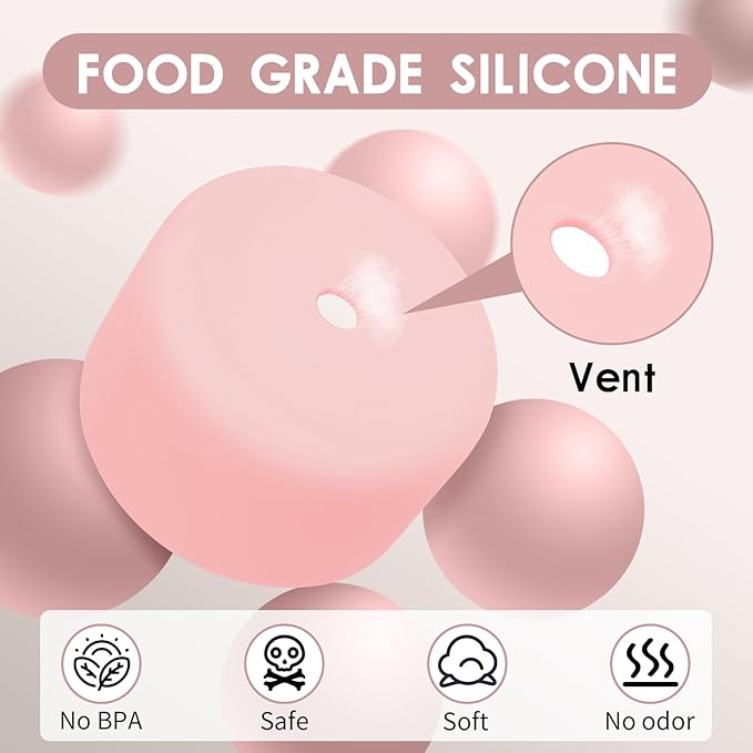2PCS Silicone Water Bottle Boot, Compatible with Owala 24oz 32oz 40oz, Protective Anti-Scratch & Anti-Dent No Noise Sleeve Cover for FreeSip/Twist/Flip Water Bottles (Rose Quartz, 32oz)