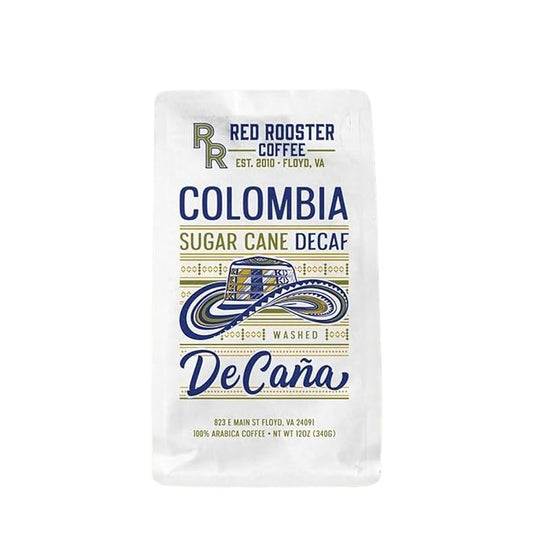 Colombia Decaf De Caña - Roasted by Red Rooster Coffee - Whole Bean Coffee - 2 Pound Bag