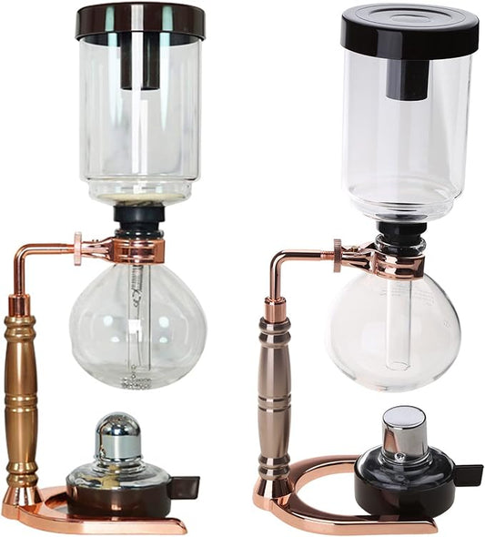 XAGMODSHN Japanese Siphon Coffee Maker Tea Siphon Pot Vacuum Coffeemaker Glass Type Machine Filter Glass Pot