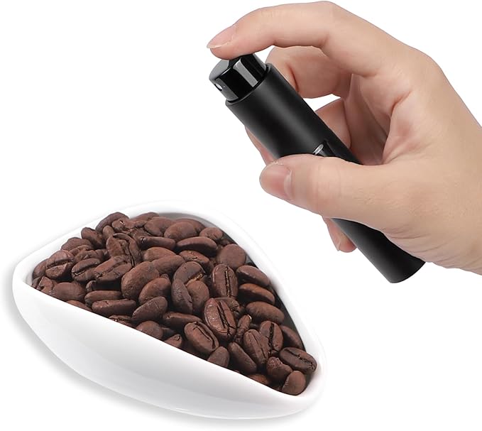 FEUNLEM Coffee Bean Dosing Cup and Spray Bottle Set - Ceramic Espresso Accessories Kit, 8ml Static Reducing Sprayer for Camping, Gym, Home Use | Barista-Approved Dosing Tools