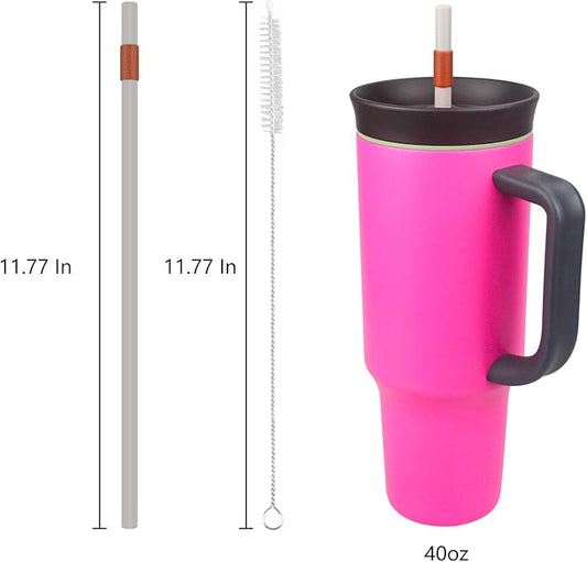 Replacement Straws for Owala 40oz Tumbler, 6 Colours with 1 Brush (6 Pack for 40oz)