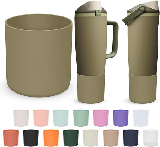 Silicone Higher Boot Compatible with Owala 30oz & 40oz FreeSip Sway Bottles & Tumblers, Large Protection Anti-slip Bottom Cover Sleeve for Freesip Sway Tumbler and Bottle