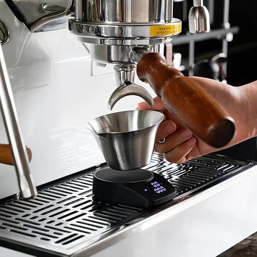 watchget Espresso Scale - 0.1g High Precision Measurement & Timer, Palm-Sized Portable Type-C Rechargeable Scale, Ideal for Espresso Extraction, Coffee Scale, Kitchen Scale, Suitable for Travel, Black