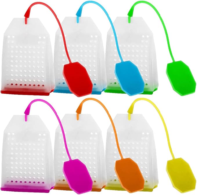 6 Pack Silicone Tea Infuser, FineGood Tea Bags Tea Infuser for Loose Tea Reusable Tea Filter Strainer