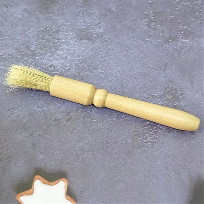 Coffee Grinder Cleaning Brush 2Pcs, Wood Handle & Natural Bristles Wood Dusting Espresso Brush Accessories for Bean Grain Coffee Tool Barista Home Kitchen