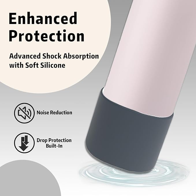 Silicone Boot for Owala 32oz Water Bottle – Anti-Slip Protective Cover, Bottle Boot, Base Cover Compatible with FreeSip, Sleeve for Stainless Steel Tumblers (Gray, 32OZ)