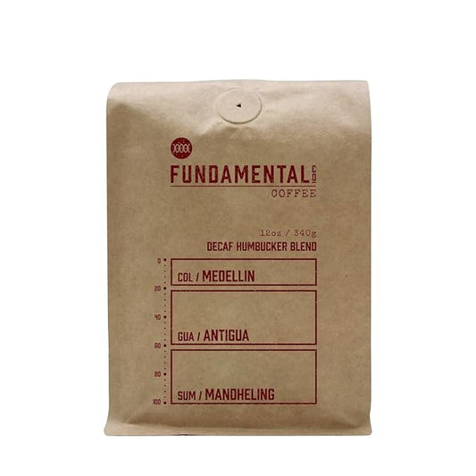 Decaf Humbucker - Roasted by Fundamental Coffee Company - Whole Bean Coffee - 12 Ounce Bag