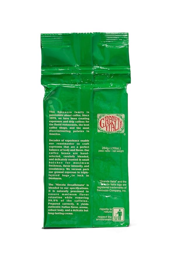 Grande Italia Miscela Decaffeinato Ground 10oz.