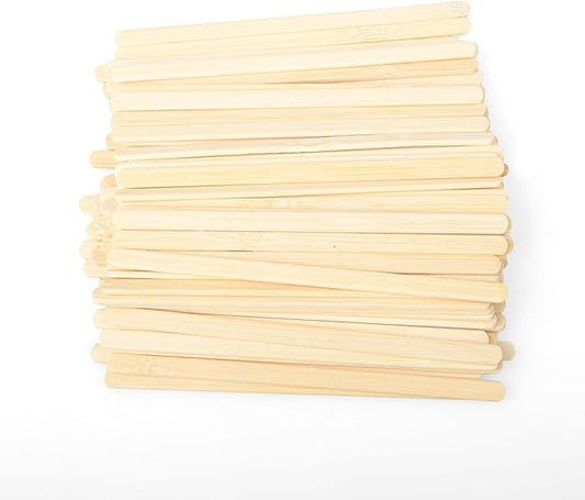 150 Count Bamboo Coffee Stirrer - Disposable 5.5 inches Long Wooden Stir Sticks for Coffee and Cocktails - Smooth, Splinter-Free Beverage Mixers - Ideal for Cafe, Bars and Drink Stations
