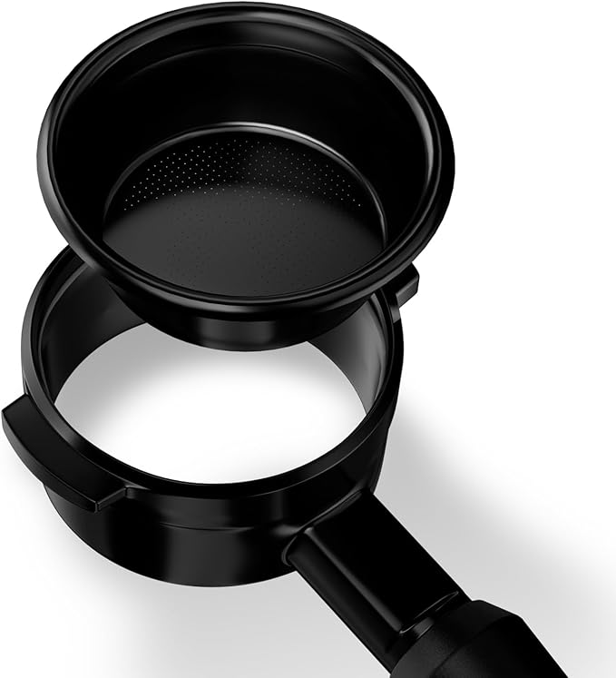 MHW-3BOMBER 58mm Bottomless Portafilter - 2 Ears Flat Espresso Portafilter with 18g Filter Basket Fits La Marzocco Espresso Machines, Aluminum Alloy Naked Coffee Portafilter, BP7022L-OS