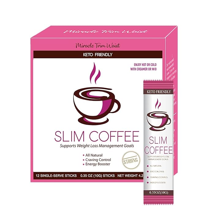 Skinny Coffee Green Coffee Bean Extract Powder | USTAR Slim Coffee with 12 Natural Health Blends Gluten-Free Instant Coffee for Energy & Metabolism, 120g (12 Sticks)