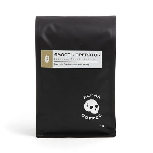 Alpha Coffee - Smooth Operator - 16 oz. Premium Espresso Blend - Gourmet Medium Roast Coffee | Veteran Owned - Specialty Small Batch Roasted Coffee | 100% Arabica Beans (Smooth Operator Whole Bean)