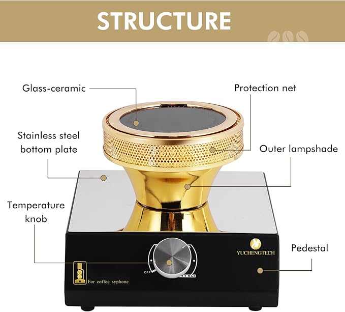 YUCHENGTECH Coffee Heater for Vacuum Coffee Pot, 130ml, 400W, 110V