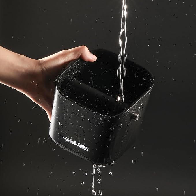 MHW-3BOMBER Espresso Knock Box, 1.2L(15 Cups) Coffee Knock Box with Clean Set and Removable Knock Bar for Espresso Puck, Coffee Ground, Durable Espresso Accessories, CS7091-OS