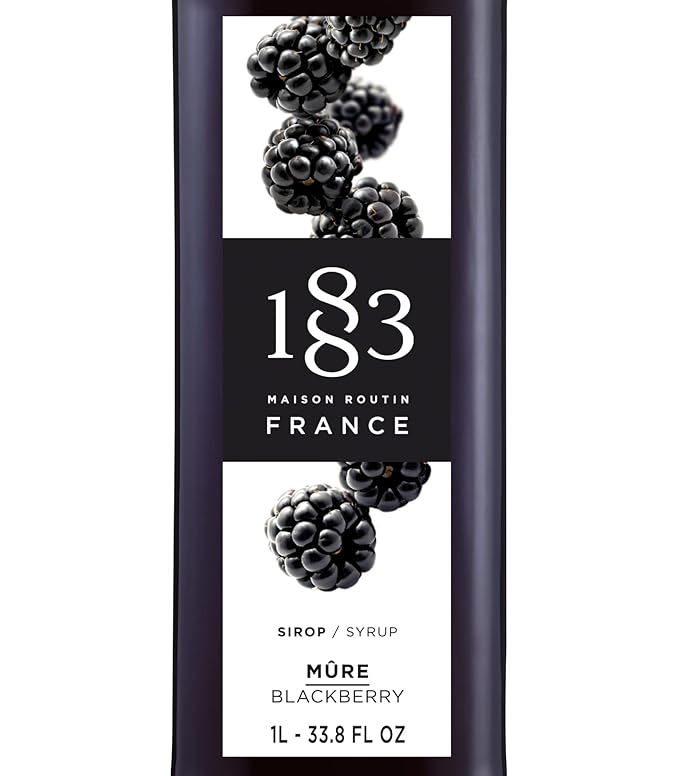 1883 Blackberry Syrup for Drinks, Made in France, 1 Liter Glass Bottle