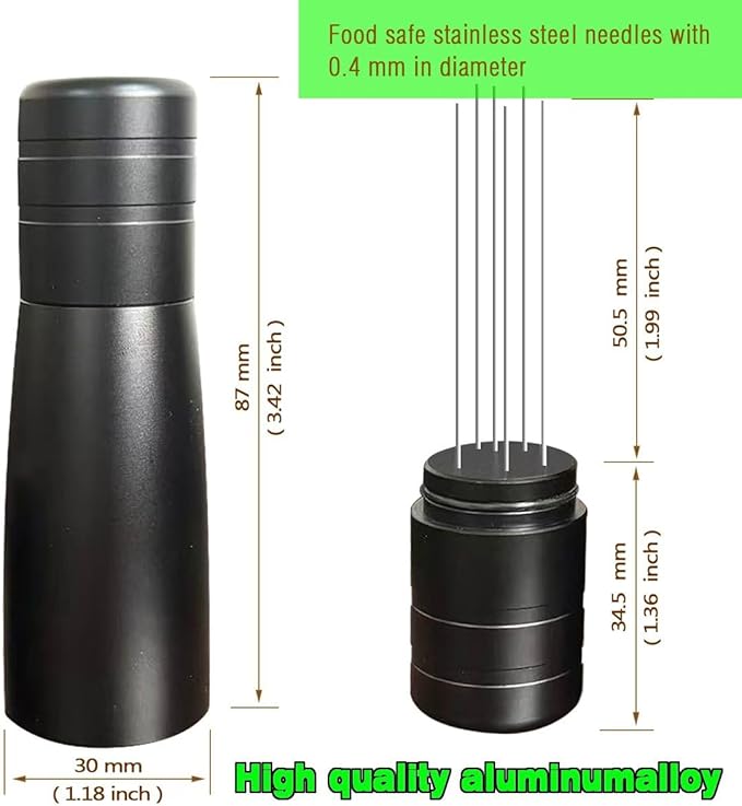 WDT Tool Espresso with 6 Needles, Espresso Distribution Tool & Coffee Stirrer for Barista – Espresso Accessories Kit, Espresso WDT Tool for Even Extraction, Coffee Bar & Espresso Machine Tools