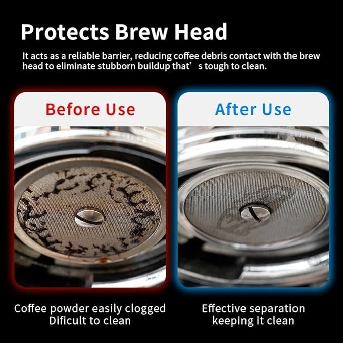 watchget 51mm Espresso Puck Screen Reusable Mesh Coffee Filter 0.8mm Thickness Puck Screen Stainless Steel Lower Shower Screen for 51mm Protafilter Basket
