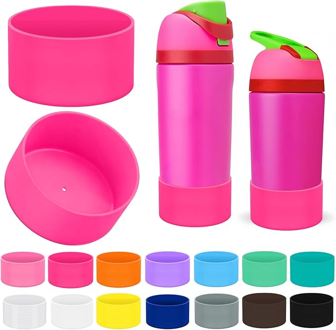2PCS Silicone Protector Boots Compatible with Owala Kids 16oz & 14oz, Accessories for 12oz - Anti-Slip, Scratch-Resistant, Suitable for School, Outdoor, Easy Grip