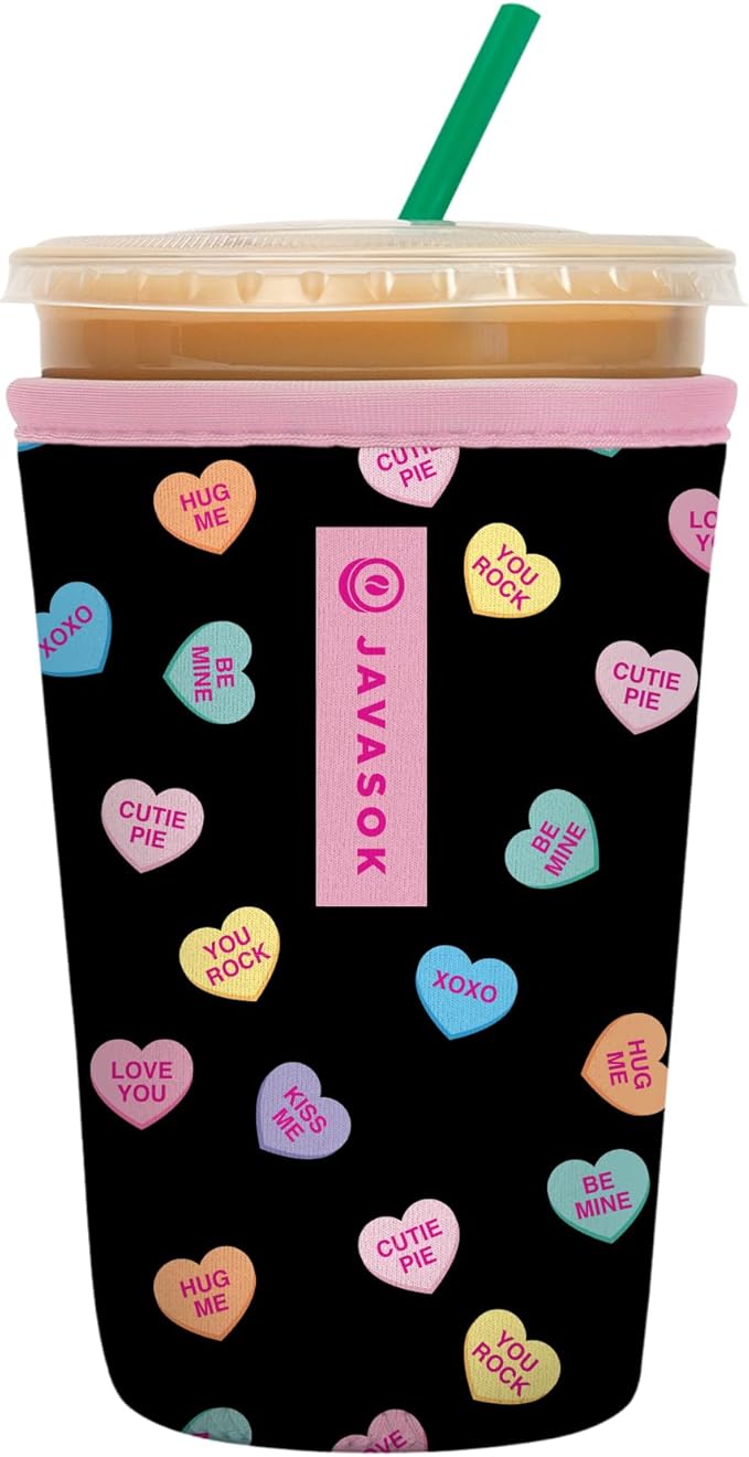Sok It JavaSok Iced Coffee & Cold Soda Insulated Neoprene Cup Sleeve (Sweet Notes, Medium: 22-28oz)