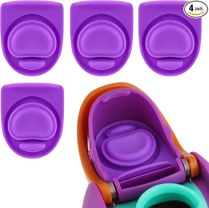 4 Pcs Replacement Rubber Seal Stopper Compatible with Owala FreeSip 16oz 32oz,Bottle Top Gasket Lid for Owala 16/19/24/32/40oz Seal Mouth Cap Silicone Stopper Parts Insert Accessories(Puple)
