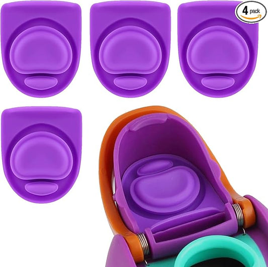 4 Pcs Replacement Rubber Seal Stopper Compatible with Owala FreeSip 16oz 32oz,Bottle Top Gasket Lid for Owala 16/19/24/32/40oz Seal Mouth Cap Silicone Stopper Parts Insert Accessories(Puple)