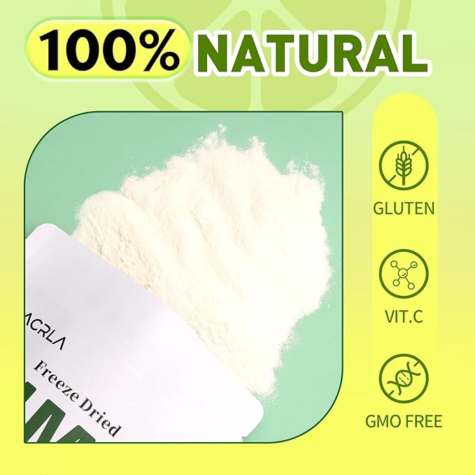 Lime Powder Freeze-Dried Lime Juice Flavor 1.25 lb Rich in Vitamin C | Natural Fruit Powder | No Sugar & Additives Great for Drinks, Smoothies, Beverages & Cooking, Additive Free
