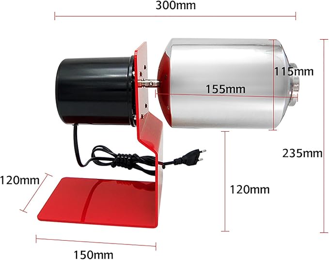 Home Hot Air Coffee Roaster, 10-15Min Drum Type Machine, 100g Capacity, Straight Fire Roasting, Heating Evenly/, Suitable for, Grains, Beans, Peanuts, Melon Seeds