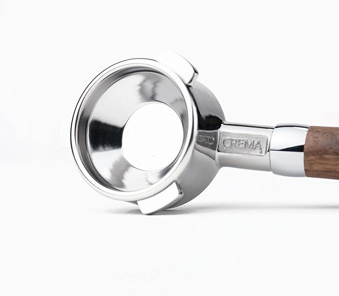 Crema Coffee Products 54mm Filter Basket | Single Shot Non-Pressurized Stainless Steel Basket | Compatible with Breville 54mm Portafilters | Precise Tapered Profile for Consistent Espresso Shots