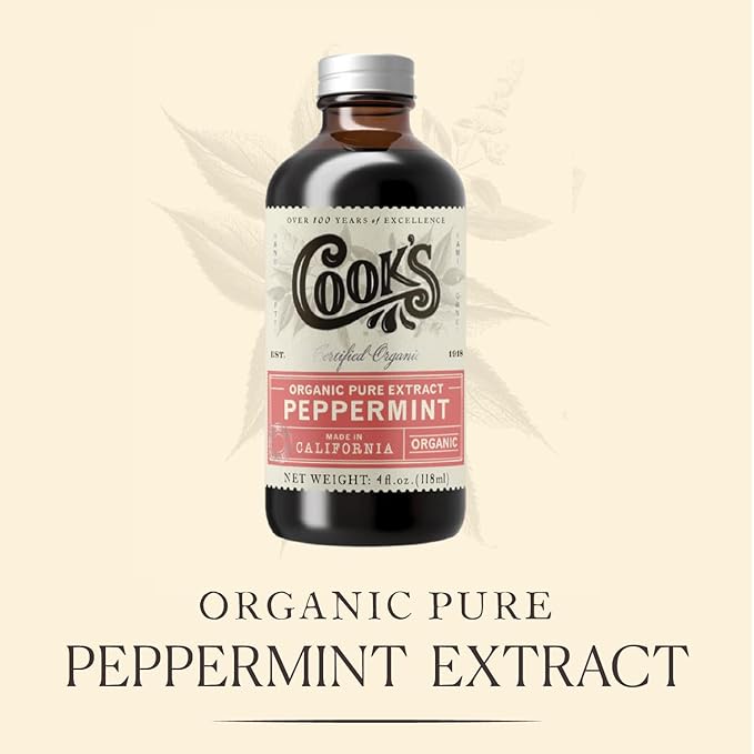 Cook's, Organic Peppermint Extract, Premium Peppermint Oil, Crafted in the USA, 128 Ounces (1 Gallon)