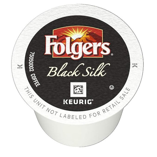 Folgers Black Silk Dark Roast Coffee, 144 K Cups for Keurig Makers