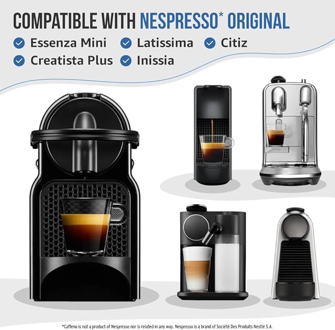 Caffenu Nespresso Compatible Cleaning Pods. 5 Cleaner Capsules. Improved Coffee Flavor. For Nespresso Originaline, Use with Descaling Kit.
